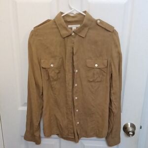 Tan Button-Up Shirt